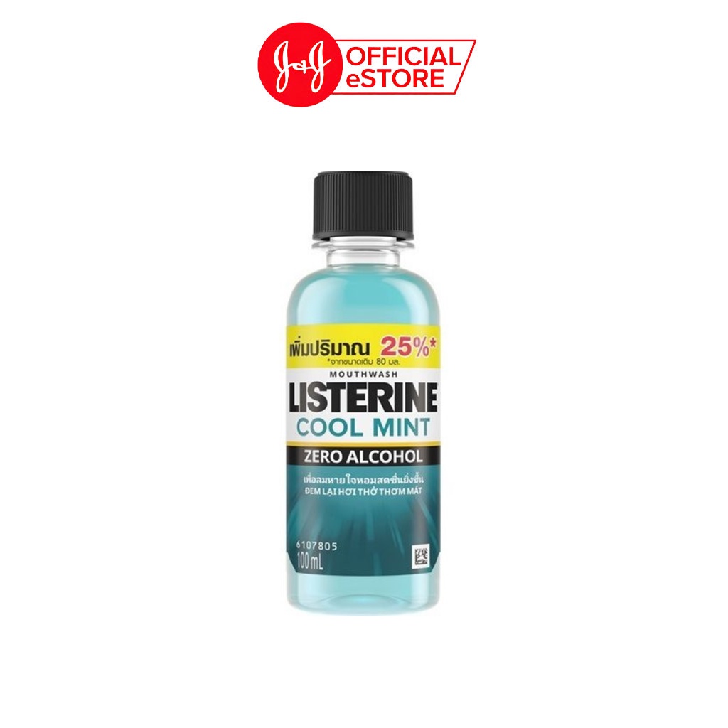 Nước súc miệng không cay giúp hơi thở thơm mát Listerine Cool Mint Zero - Dung tích 100ml