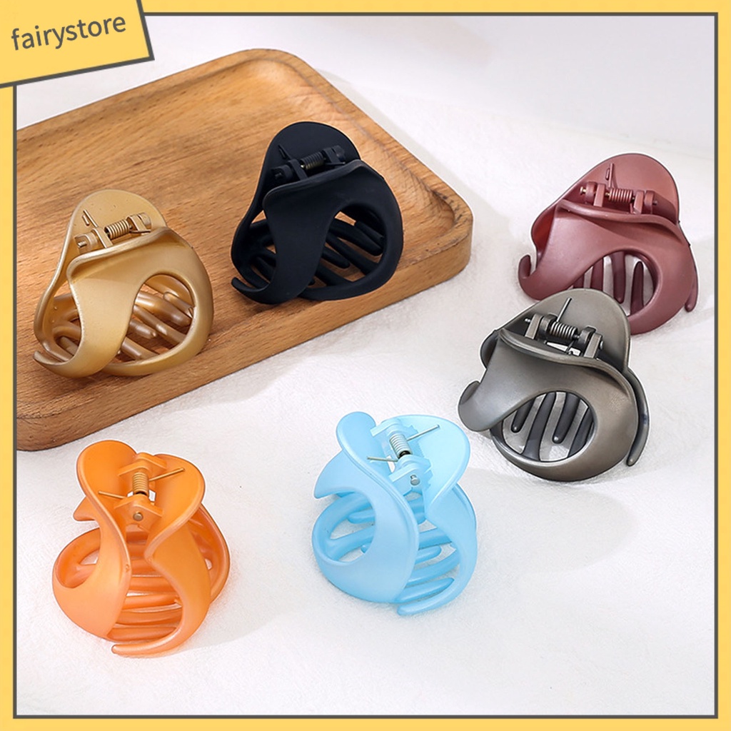 Kẹp Tóc Càng Cua Lớn Co Giãn Không Trượt Màu Sắc Tinh Khiết [Fairy1] [Fairy1]