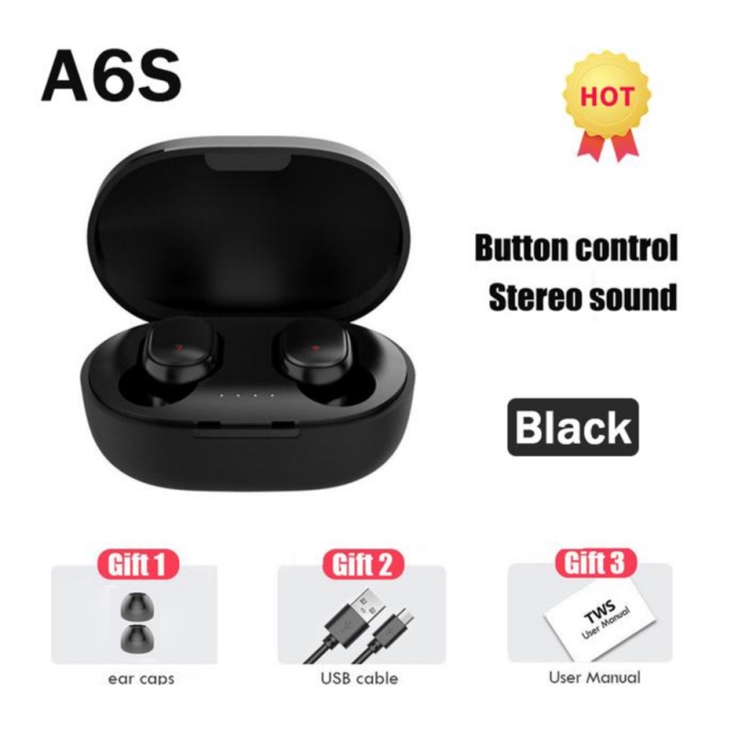Bộ Tai Nghe Bluetooth Không Dây A6S TWS Có mic