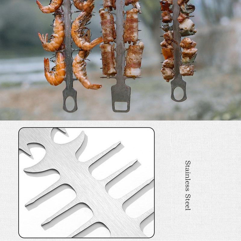 1 Xiên Nướng BBQ Hình Xương Cá Có Thể Tái Sử Dụng