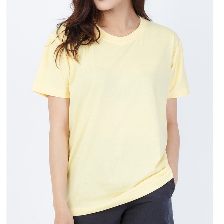 Áo Thun Vàng Chanh Chất Liệu Cotton Mịn mát Cho Cả Nam Và Nữ