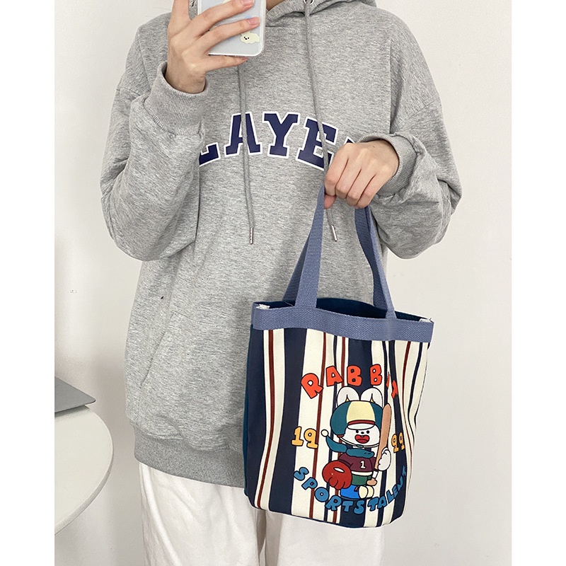 Túi Đựng Hộp Cơm Trưa Xách Tay Họa Tiết Thời Trang Mẫu 2023 Dành Cho Nữ