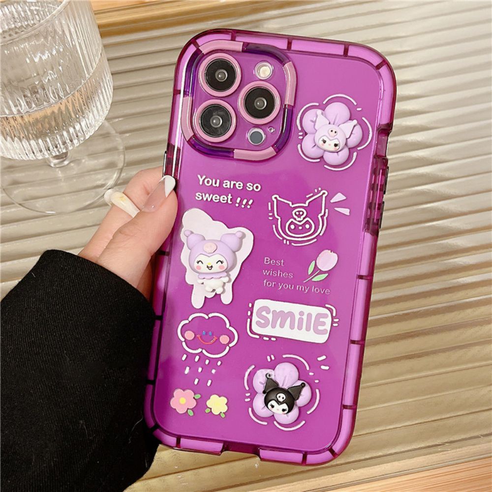 Ốp Điện Thoại TPU Mềm Dày Chống Sốc Hình Cinnamoroll Kulomi 3D Cho IPhone 11 12 13 14 Pro Max