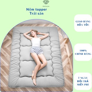 Nệm topper xuất nhật fukoji nệm trải sàn siêu êm gọn nhẹ dễ dàng di chuyển đầy đủ kích thước [ dày 7cm ]