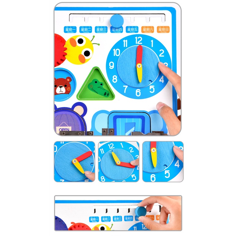 Bảng bận rộn - Busy board rèn luyện vận động tinh Montessori cho bé phát triển trí tuệ