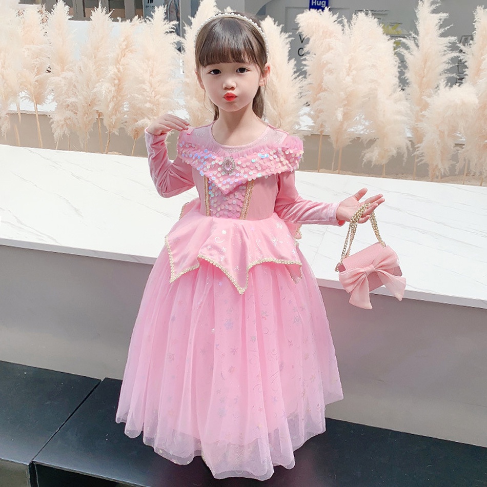 Đầm Hóa Trang Công Chúa Màu Hồng Xinh Xắn Cho Bé Gái