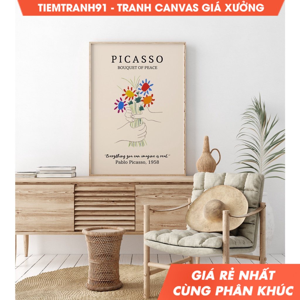 Tranh treo tường Gallery Wall Art, Picasso, Gallery Wall Bundle,Modern Wall Art, tặng kèm đinh treo 