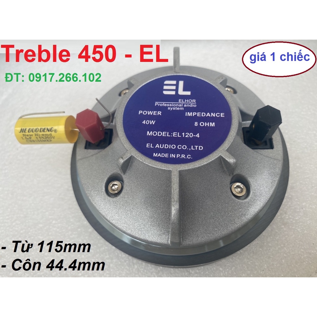 Loa Treble 450 Chính Hãng EL Coil 44.4mm Nắp Nhôm Cao Cấp - Giá 1 Chiếc