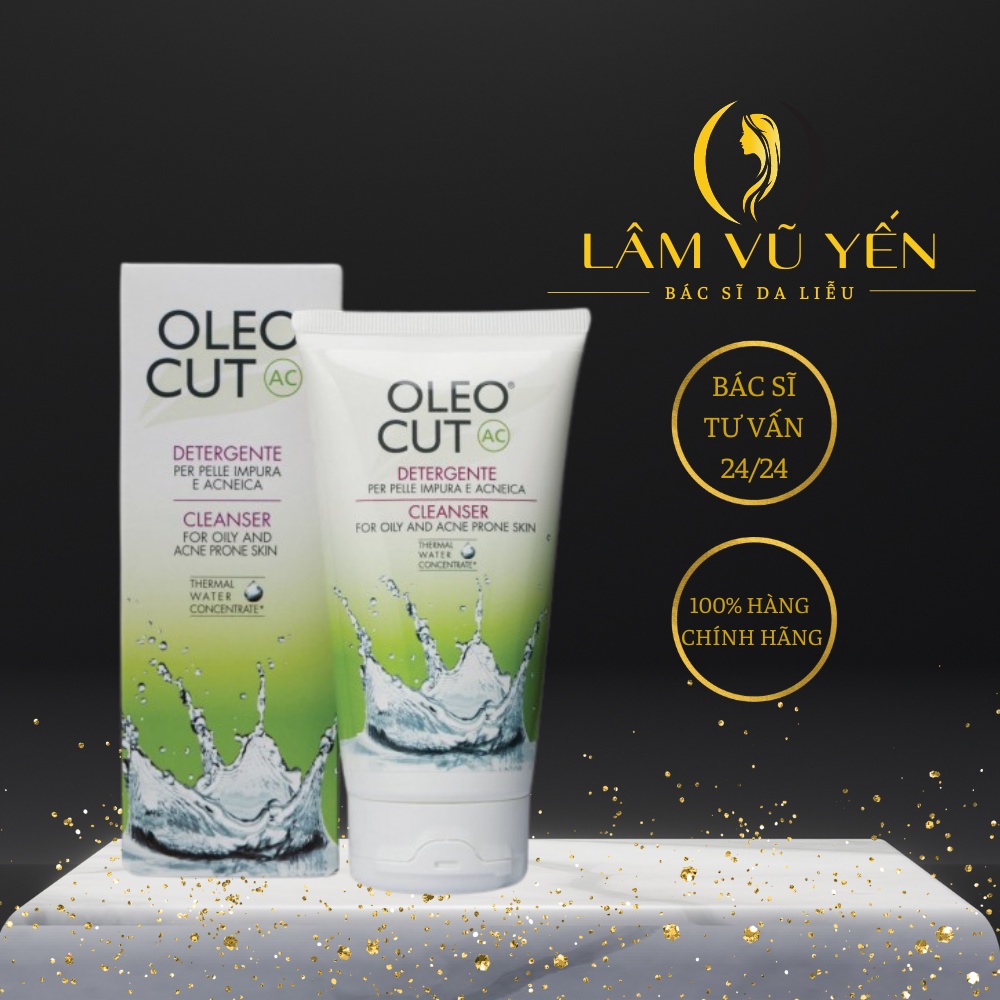 Sữa rửa mặt làm sạch, tẩy tế bào chết OLEOCUT AC CLEANSER- Dr.Lâm Vũ Yến