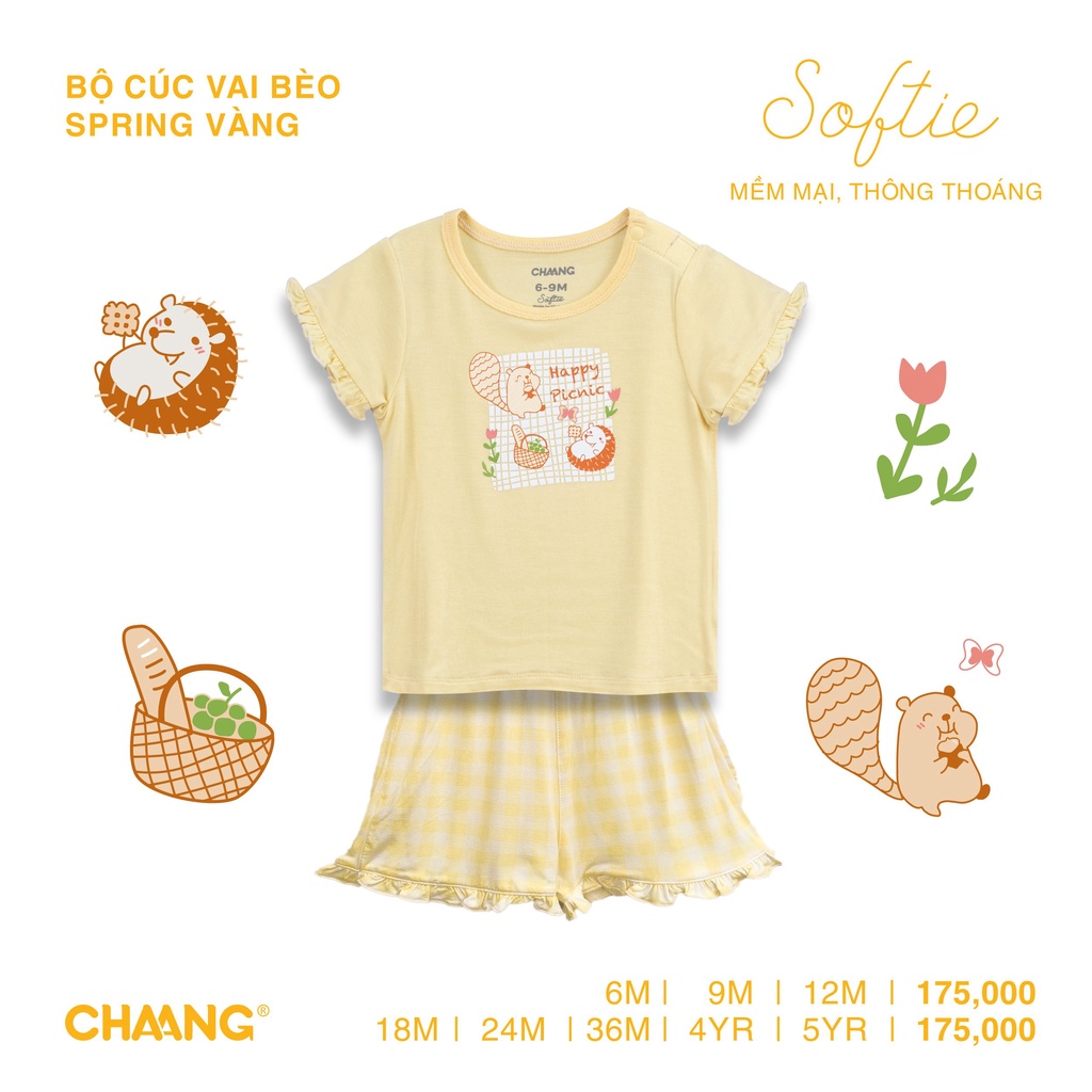 [CHAANG]Bộ cúc vai bèo Spring vàng