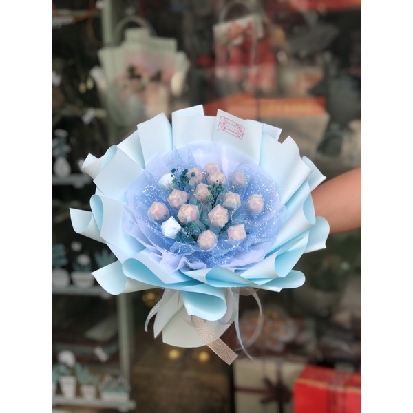 Bó hoa chupachup bọc giấy xinh xắn 15cFG201221