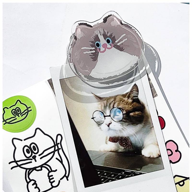 Kẹp Giấy Bằng Nhựa Acrylic Trong Suốt Cho Chó Mèo Chó Corgi Husky