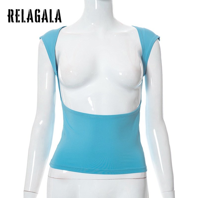 Áo ba lỗ Relagala không tay màu trơn thời trang cho nữ | BigBuy360 - bigbuy360.vn
