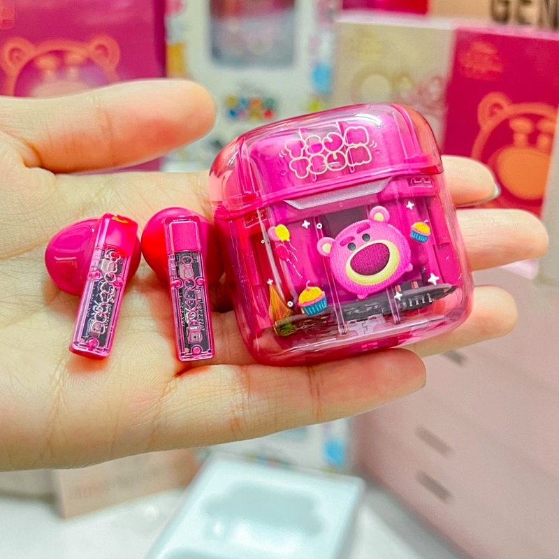 Tai Nghe Bluetooth Tsum Lotso Hồng DB1 x Disney Chính Hãng