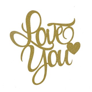Topper Love You tim vàng