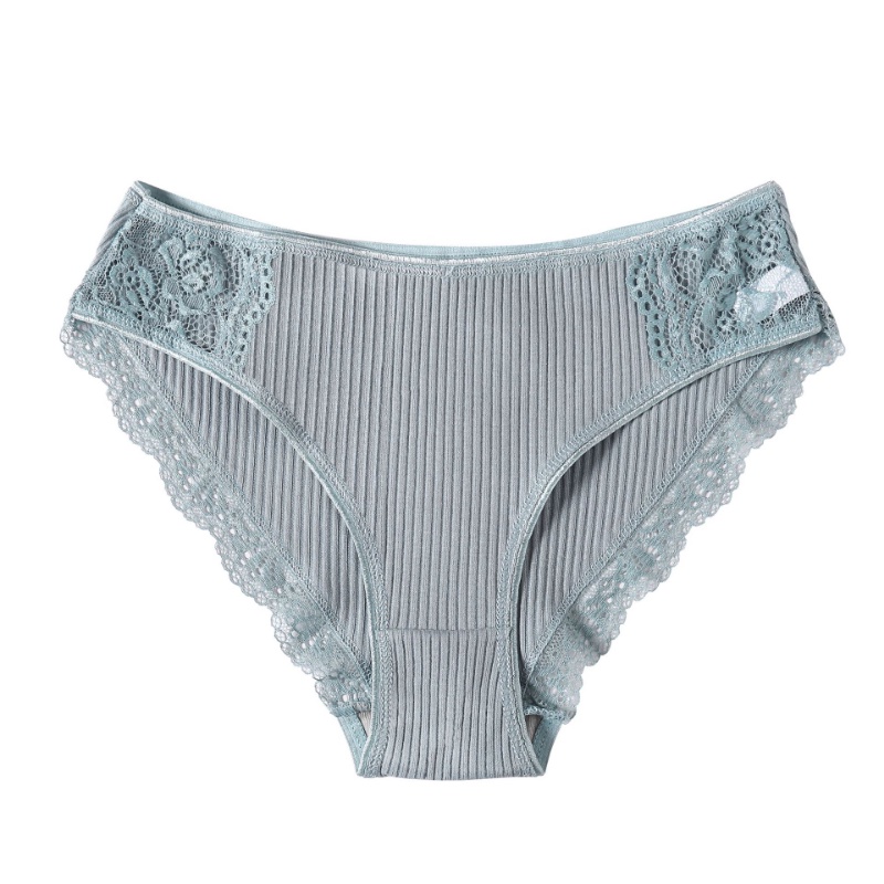 Quần Lót Cotton Lưng Thấp Phối Ren Quyến Rũ Cho Nữ