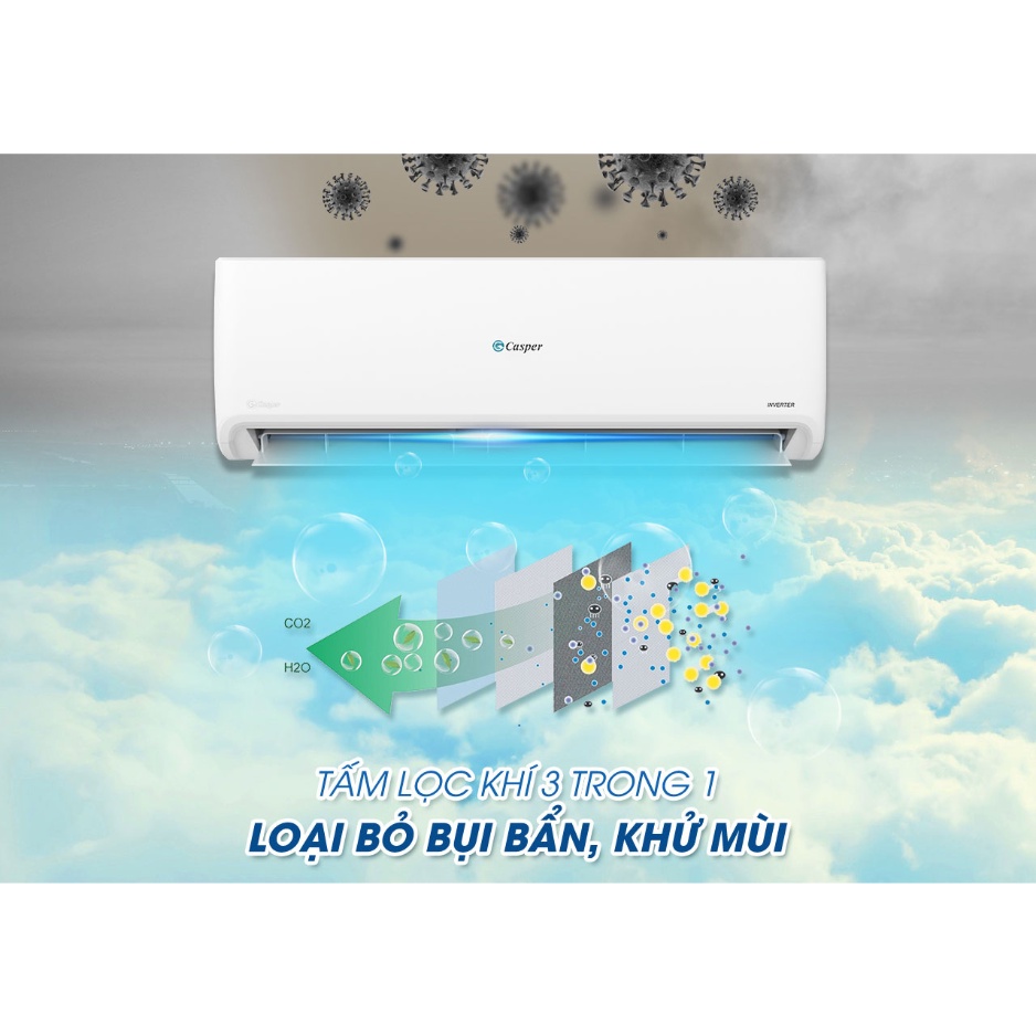 Điều hòa Casper 1 chiều inverter 9000BTU HC-09IA32 -- Hàng chính hãng -- Giao hàng tại HN --