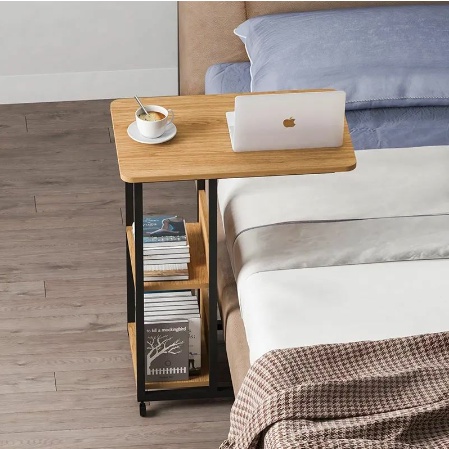 Bàn đầu giường đa năng IGA có bánh xe có thể làm bàn học, bàn ăn - GM22