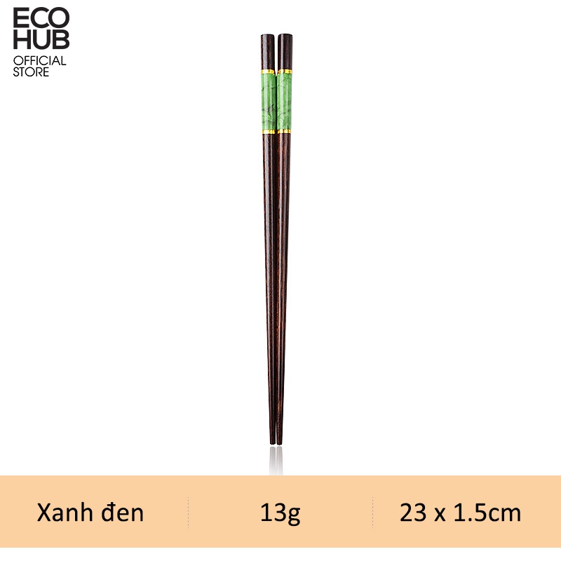 Đũa gỗ ECOHUB khảm đá  23cm (Wooden Chopsticks) E00318