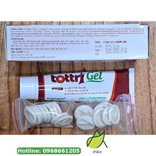 Gel bôi trĩ tottri gel traphaco, kem bôi trĩ dùng cho trĩ nội, trĩ ngoại, giảm đau dạng tube 30gr - chika