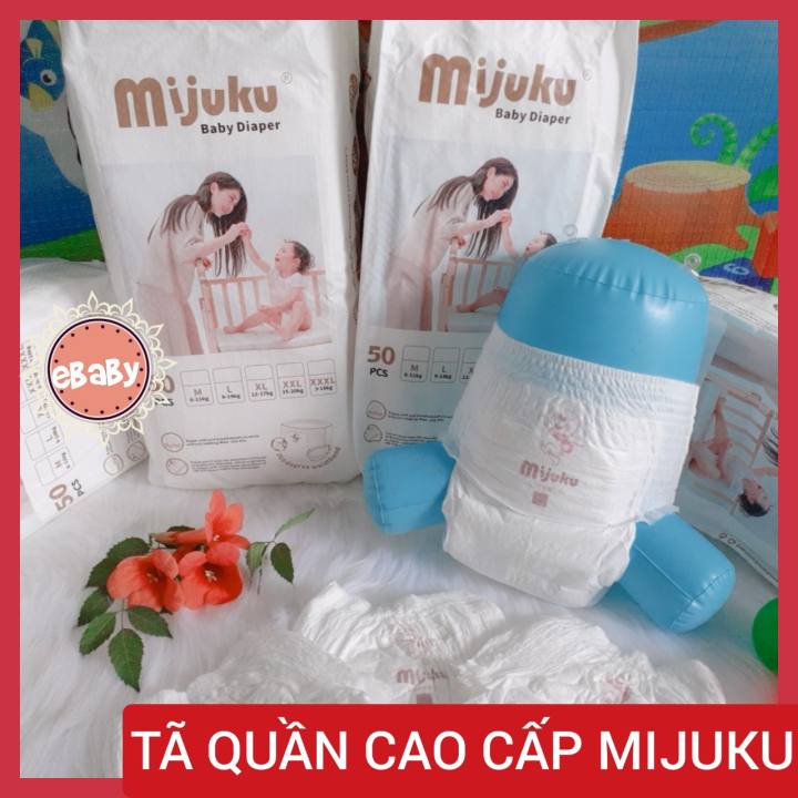 Bỉm Mijuku size S100/M100/L100/XL100/XXL100/XXXL100 cho bé từ 3kg trở lên.....