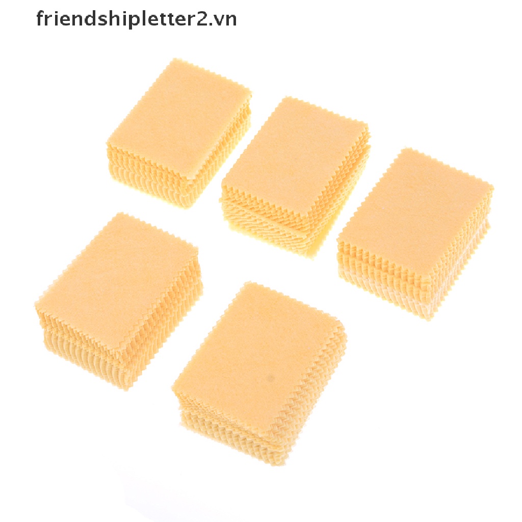 Set 100 Khăn Vải Sợi Nhỏ Màu Vàng Chuyên Dụng Cho Lau Màn Hình LCD / Điện Thoại / Máy Tính Bảng