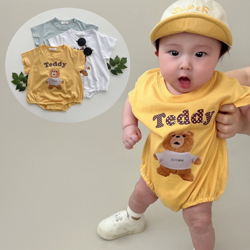 Áo Liền Quần Bằng Cotton Mỏng Họa Tiết Hoạt Hình Thời Trang Mùa Hè Dành Cho Trẻ Em