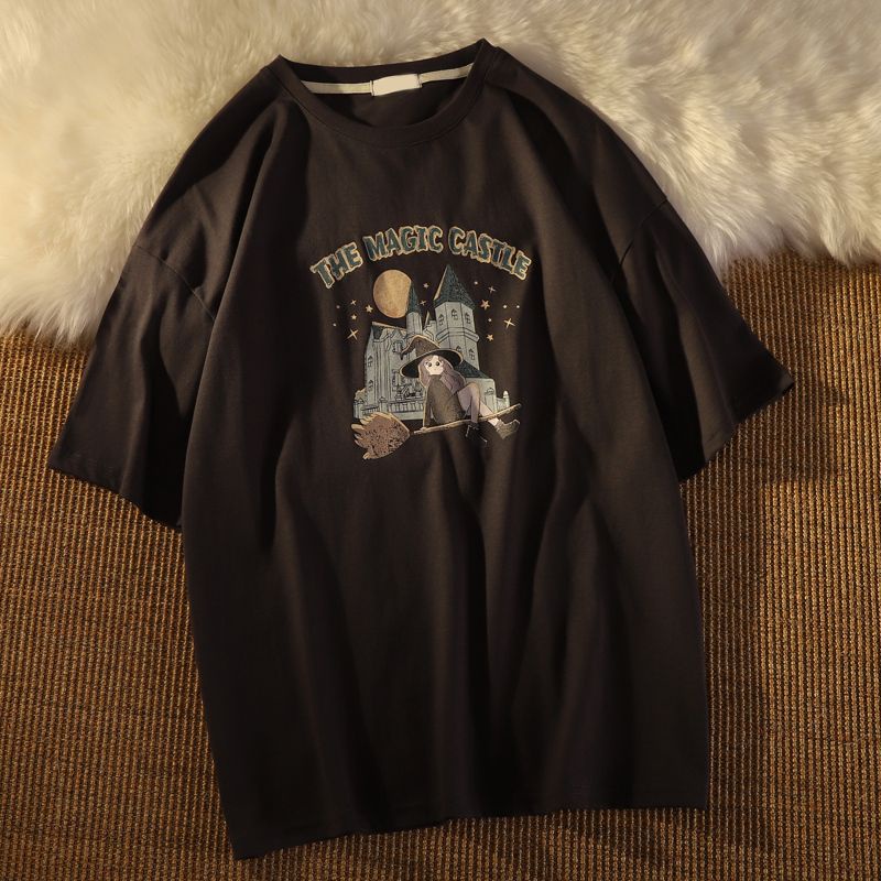 Áo thun COZOKC tay ngắn dáng rộng thời trang Hàn Quốc