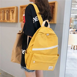 [ ORDER ] Balo vải canvas trơn đi học nam nữ ulzzang D367