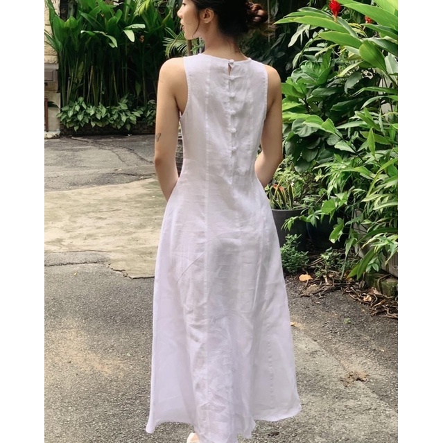 Đầm linen tưng cắt mảnh khách order