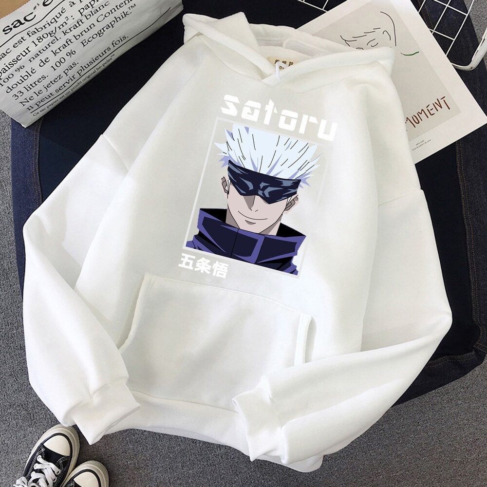 Áo Hoodie In Hình Jujutsu Kaisen Gojo Satoru Anime Phong Cách Harajuku Đường Phố