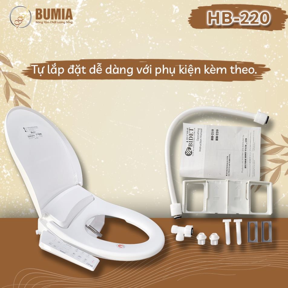 Vòi xịt vệ sinh thông minh, nhập khẩu chính hãng Hàn Quốc, mã sản phẩm HB220, bảo hành 3 năm, Bumia Biên hòa