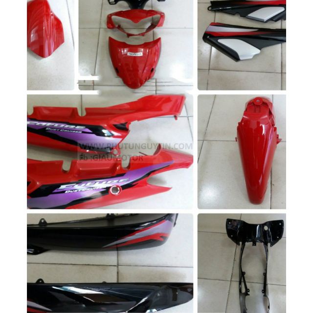 Full dàn áo cho xe Honda Future 1 màu đỏ tươi - VJC SÀI GÒN