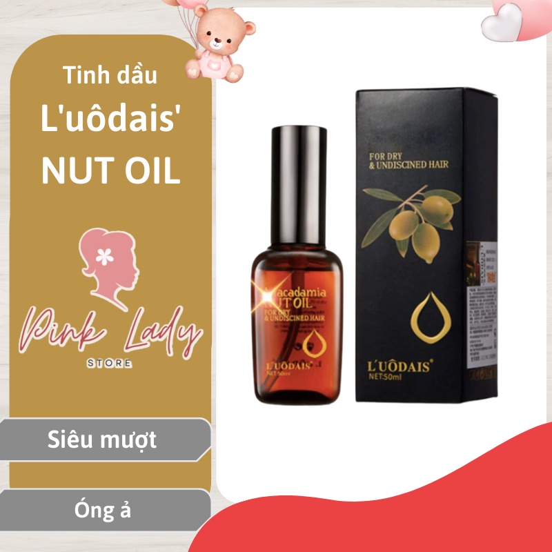 Tinh dầu dưỡng tóc oliu Macadamia Nut Oil 50ML siêu thơm, không bết chính hãng Pink Lady Store