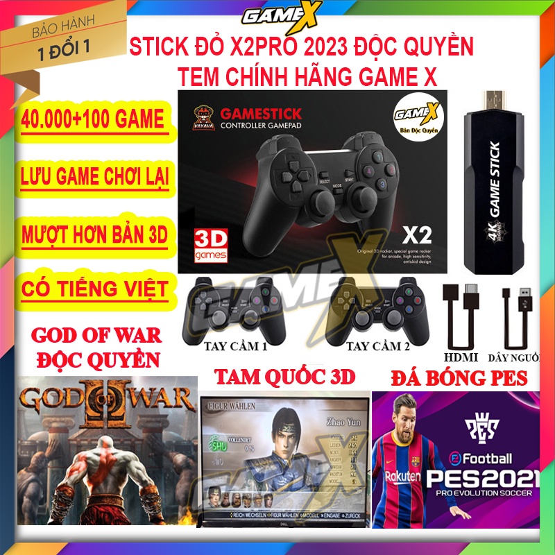 2025 X2 PRO 128G 4K Game Stick – 41000+ Retro Games, Quad-Core, Wireless HDMI Console