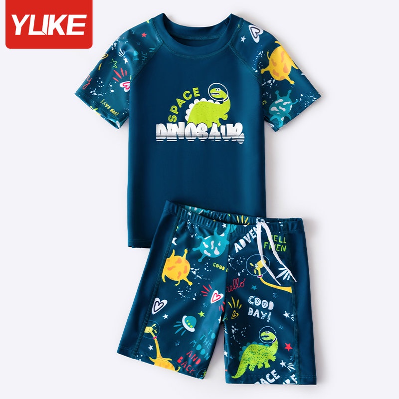 Bộ Đồ Bơi Hai Mảnh Thoáng Khí Nhanh Khô Chống Nắng Bảo Vệ Cho Bé Trai Mới