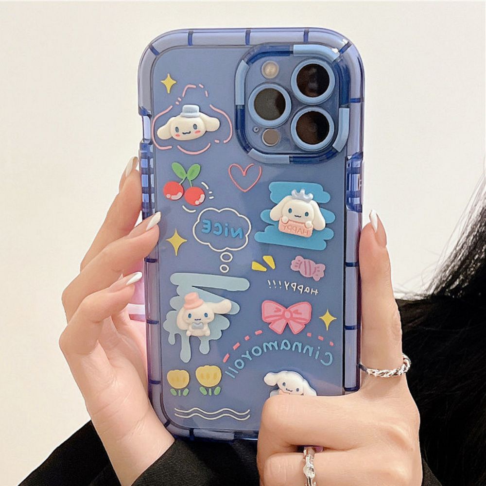 Ốp Điện Thoại TPU Mềm Dày Chống Sốc Hình Cinnamoroll Kulomi 3D Cho IPhone 11 12 13 14 Pro Max