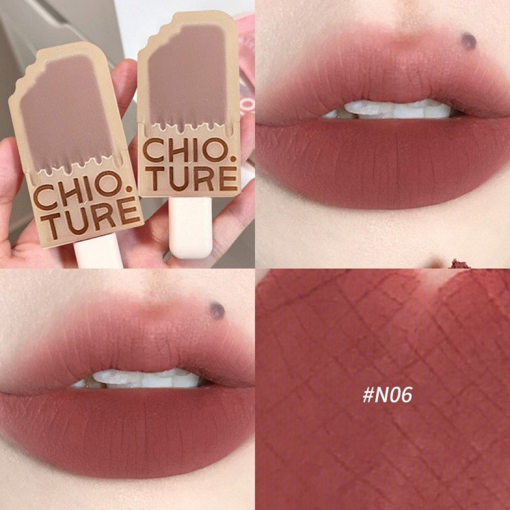 Son kem lì son que kem bing chilling CHIOTURE mềm môi lâu trôi Ice Cream Lip Glaze CHIO04