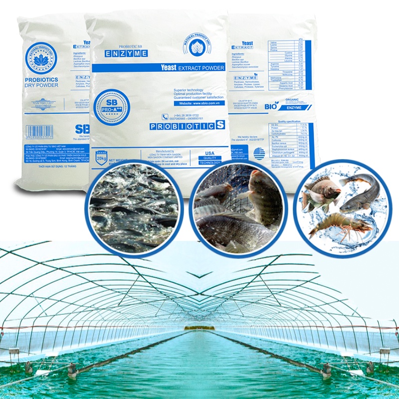 MEN BỔ SUNG ENZYME CHO THỨC ĂN NUÔI TRỒNG THỦY SẢN TÚI 1KG