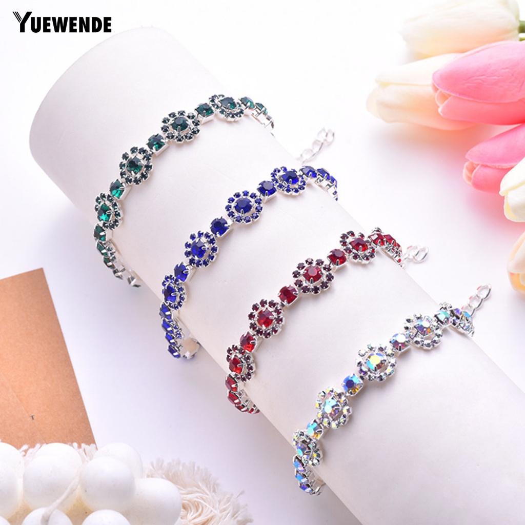 [Yue.z] Vòng Cổ Đính Đá Nhiều Màu Sắc Thanh Lịch Cho Thú Cưng