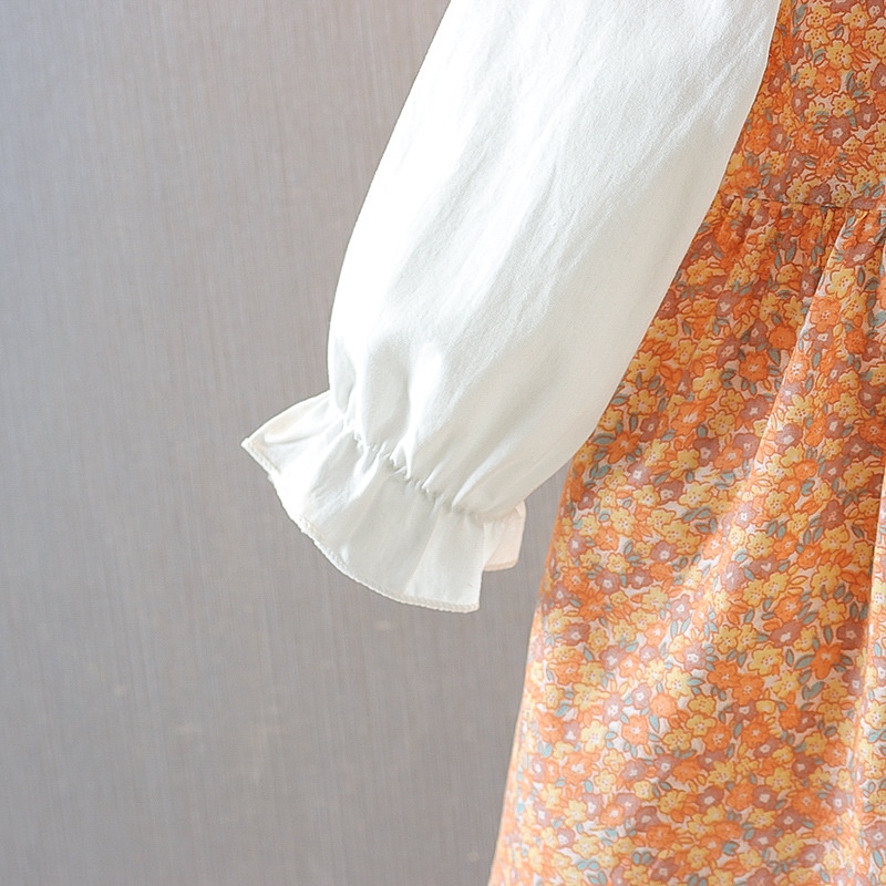 Đầm Bé Gái Từ 0-3 Tuổi Tay Dài Thêu Hoa Dễ Thương