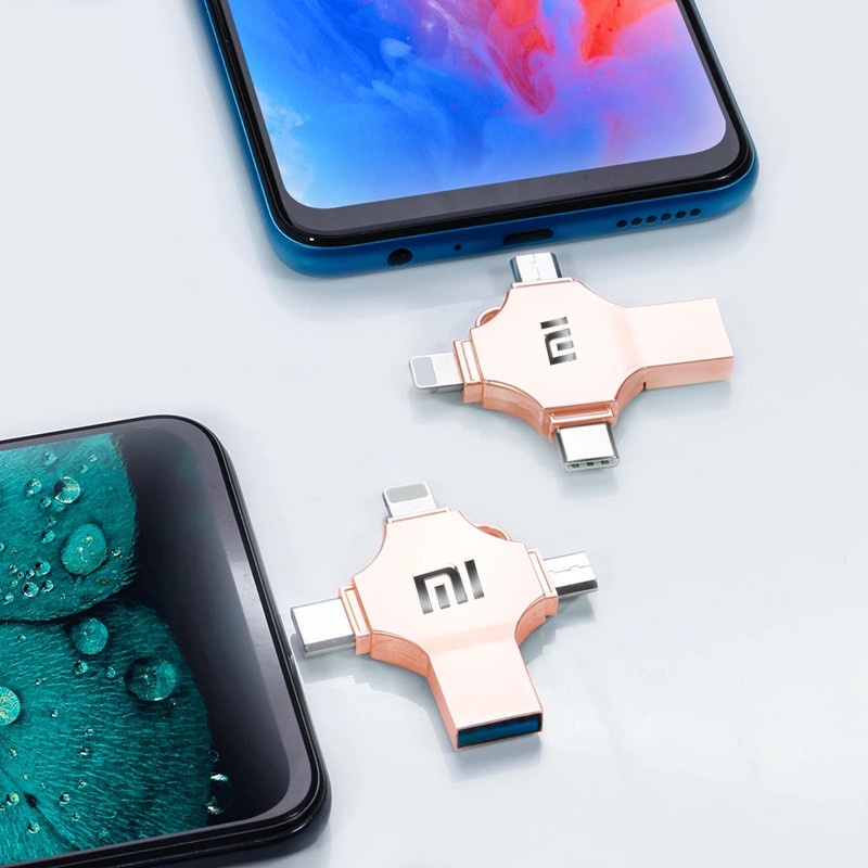 Đầu ĐọC Thẻ Nhớ Xiaomi 4 Trong 1 OTG usb 16gb 32gb 64gb Type-C / i / O / S / usb 1tb 2tb