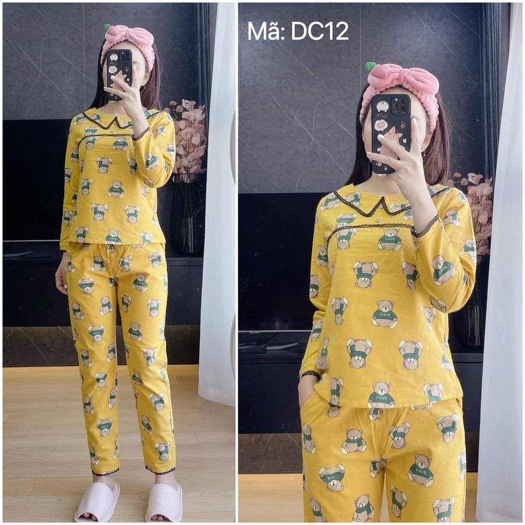 Đồ bộ nữ, Quần áo mặc nhà mẫu Cà Bông dày dặn mặc thu đông siêu xinh, sau sinh ok