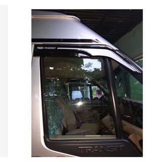 Bộ vè che mưa 2 màu đen, đen bạc cho xe Ford Transit 2015