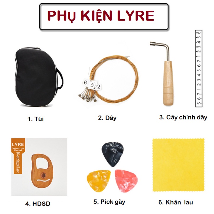 Phụ kiện đàn lyre tổng hợp AURORA AUO023 Kim loại quý