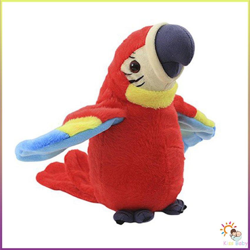 Đồ chơi con vẹt biết nói điện tử Plush Toye Nói và ghi âm lặp đi lại [N/18]