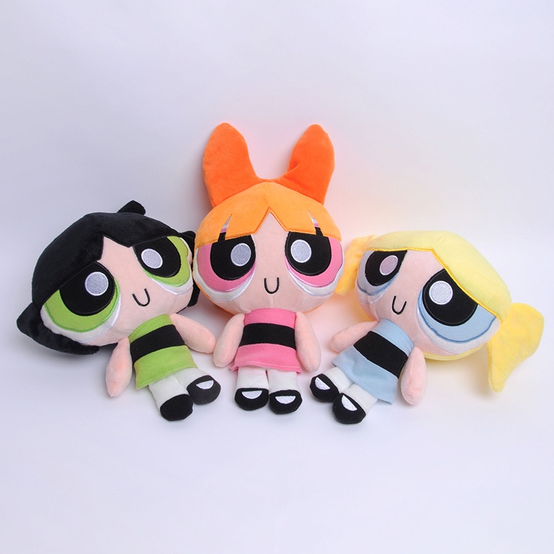 Mới Set 3 Thú Nhồi Bông Hình Nhân Vật Phim Powerpuff Girls 20cm