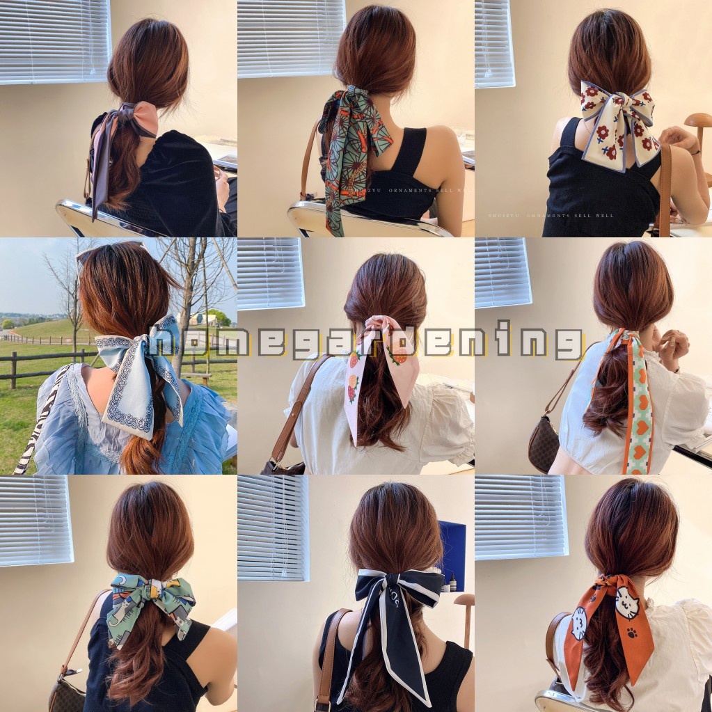 Dây Cột Tóc Ruy Băng Dài Bằng Lụa Satin Thời Trang Cổ Điển Cho Nữ