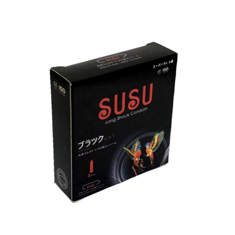 Bao cao su Susu 4in1, bcs siêu mỏng chống xuất tinh sớm kéo dài thời gian quan hệ