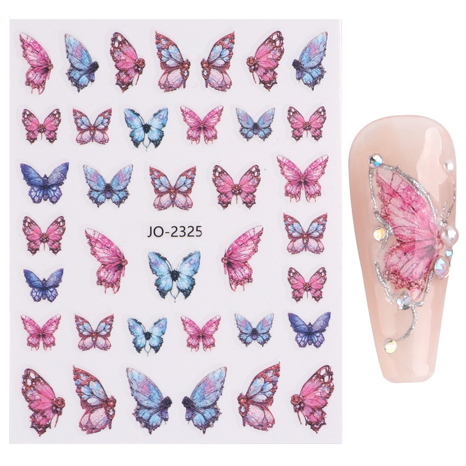 Sticker Dán Móng Hình Bướm 3d